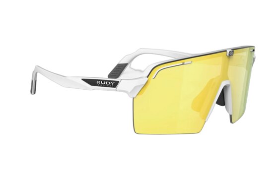 Weiß - Sport-Sonnenbrillen - Rudy Project Spinshield Pro Multilaser Yellow - White Matte