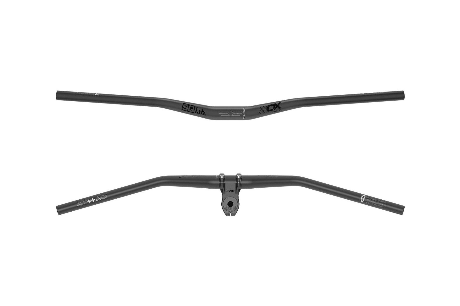 SQlab Lenker 3OX Alu, 780 mm/16&deg;/31,8 mm