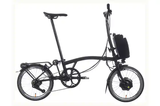 Schwarz - E-Bike Faltrad-Klapprad - Brompton Electric C Line Urban - 300 Wh - 16 Zoll - Faltrahmen