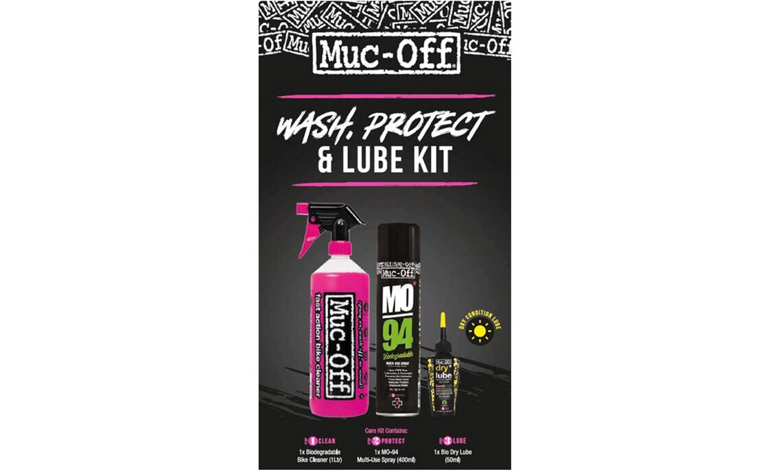 Muc-Off Wash, Protect, Lube Kit - Dry Lube Version