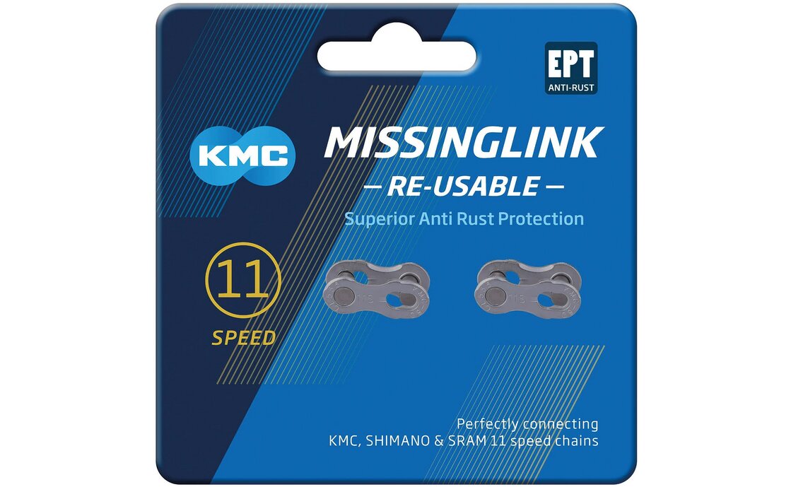 KMC Missinglink 11R EPT Silber, Kettenschloss 11-fach, 2 Stück
