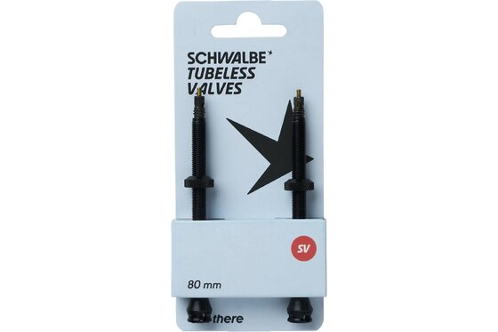 Tubeless Ventile - Schwalbe Tubeless Ventil Aluminium SV 80 mm - 2er Set