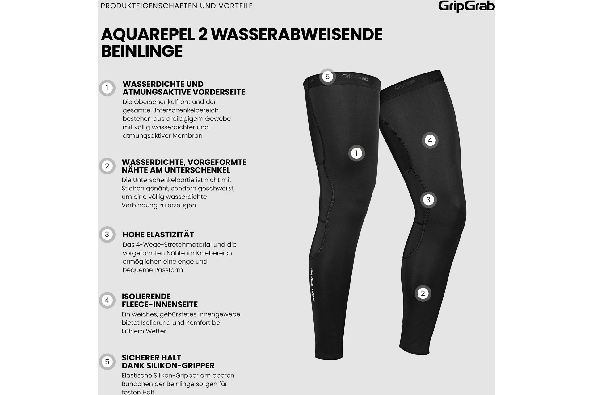 GRIPGRAB AquaRepel 2 Water-Resistant Beinlinge