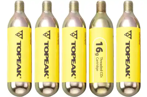 Fahrradpumpen - Topeak CO2-Kartuschen 16g - Gewinde 5er Set