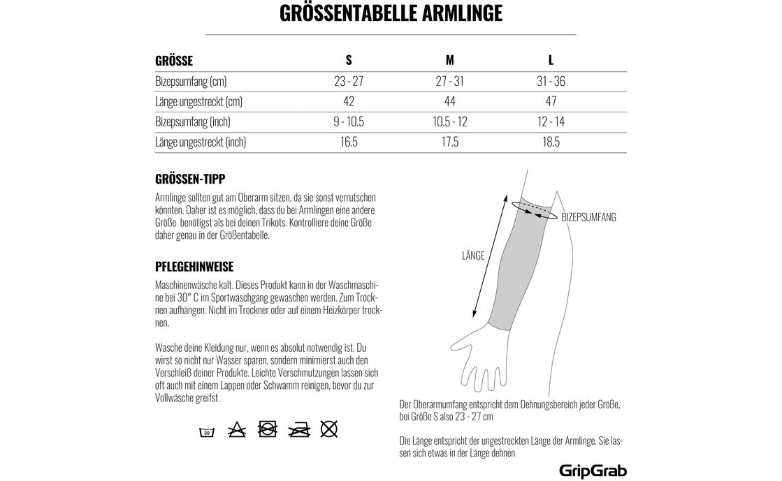 GRIPGRAB AquaRepel 2 Water-Resistant Armlinge
