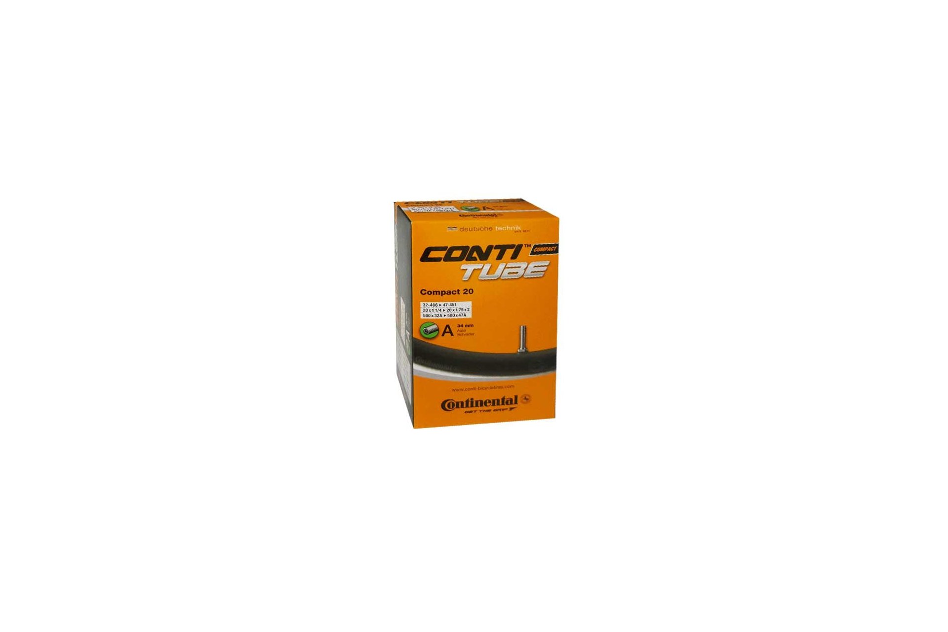 Continental Compact 20 AV Schlauch - 34 mm