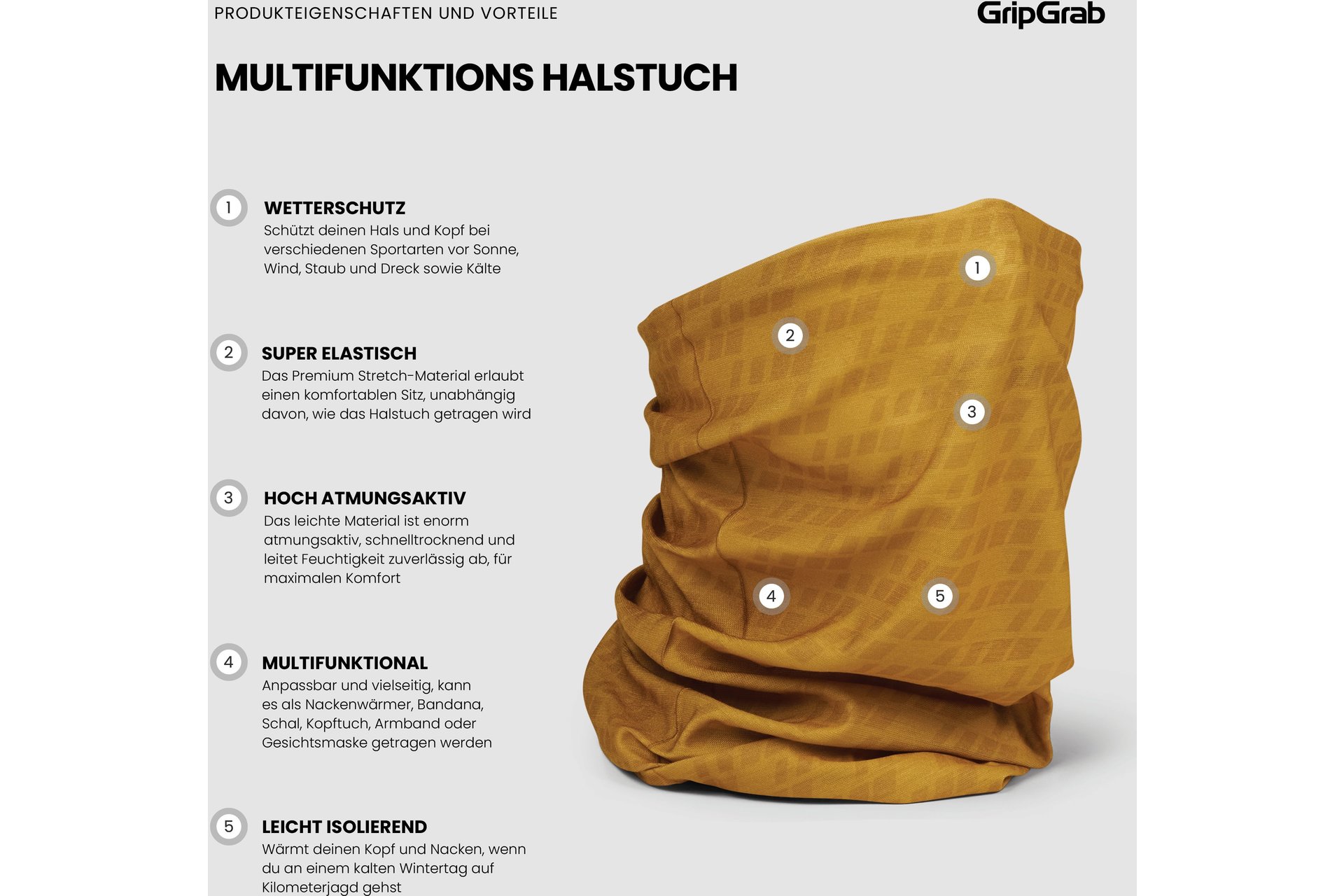 GRIPGRAB Multifunctional Neck Warmer