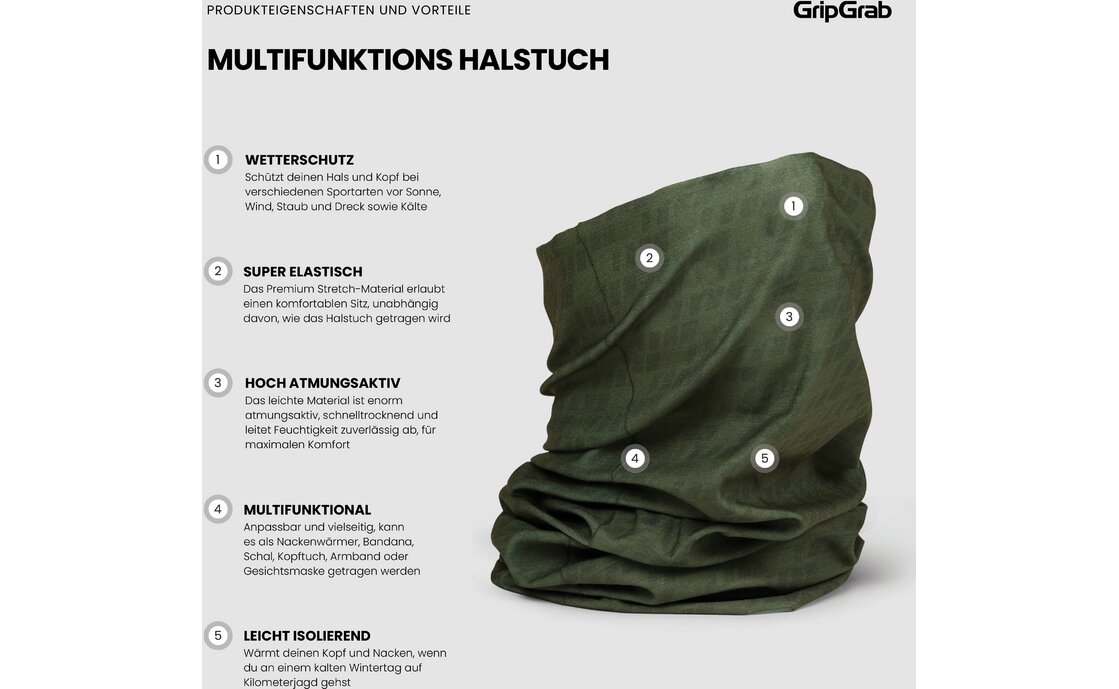 GRIPGRAB Multifunctional Neck Warmer