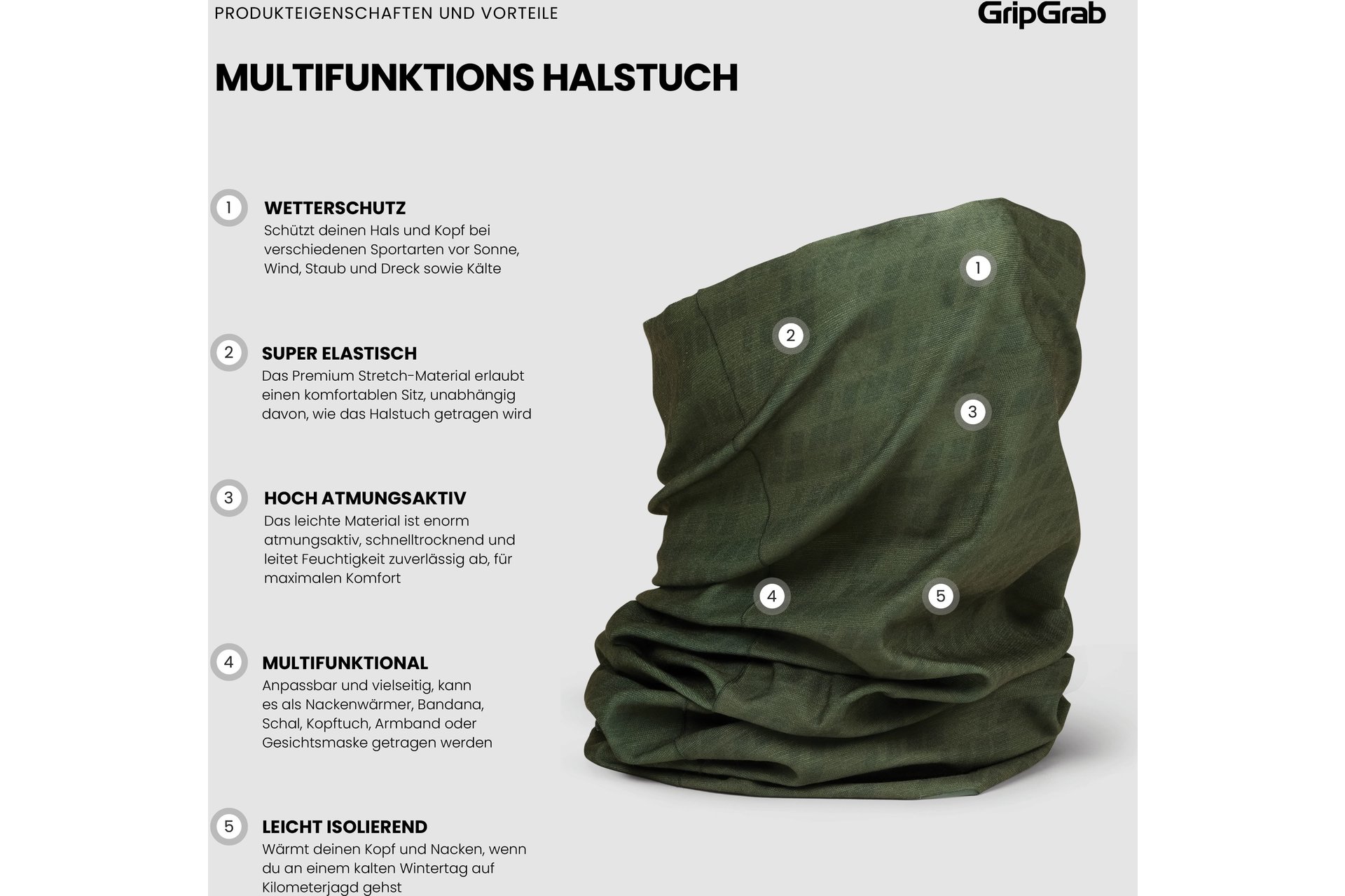 GRIPGRAB Multifunctional Neck Warmer