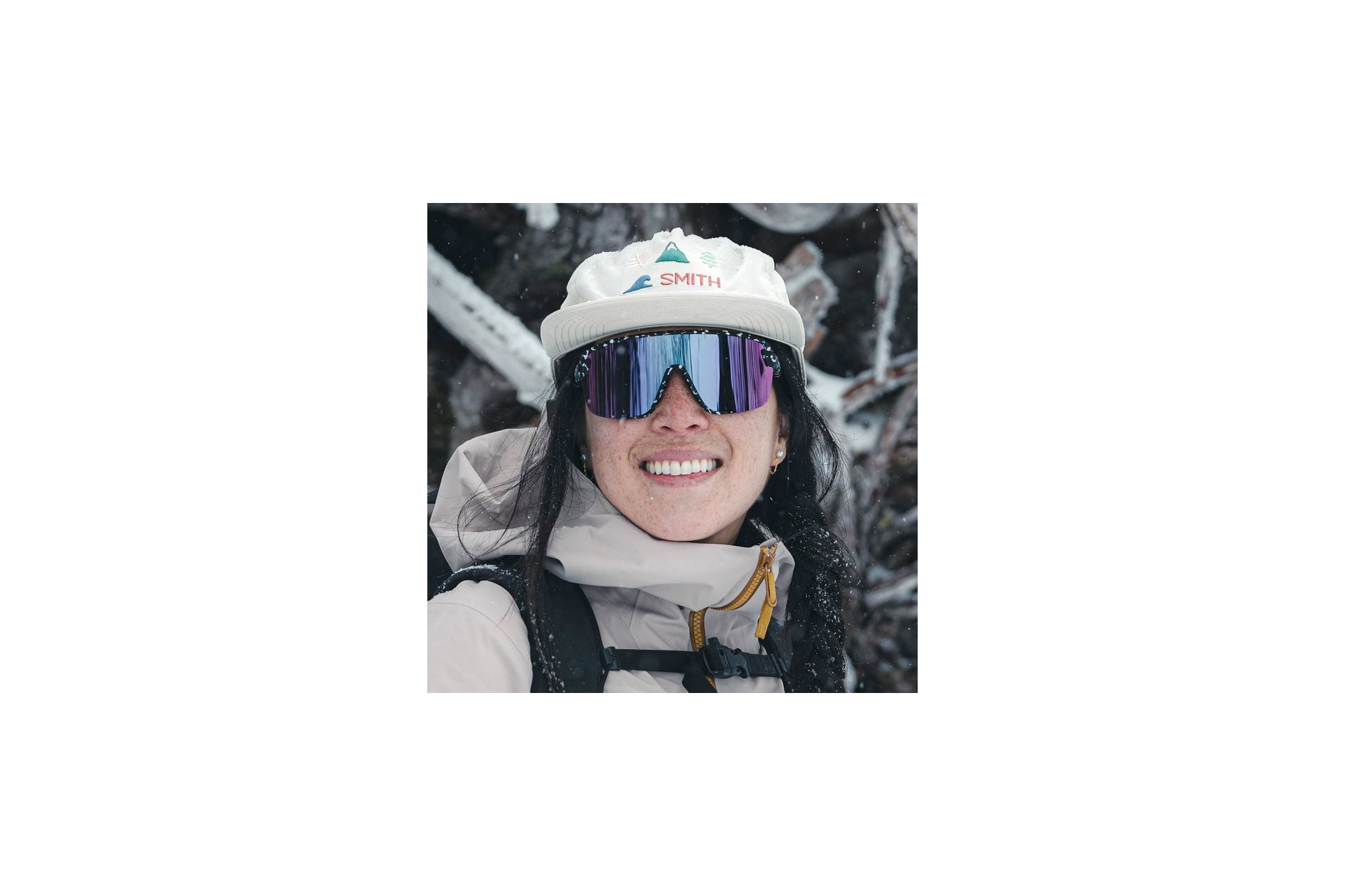 Smith Bobcat Matte Black Marble - ChromaPop Violet Mirror