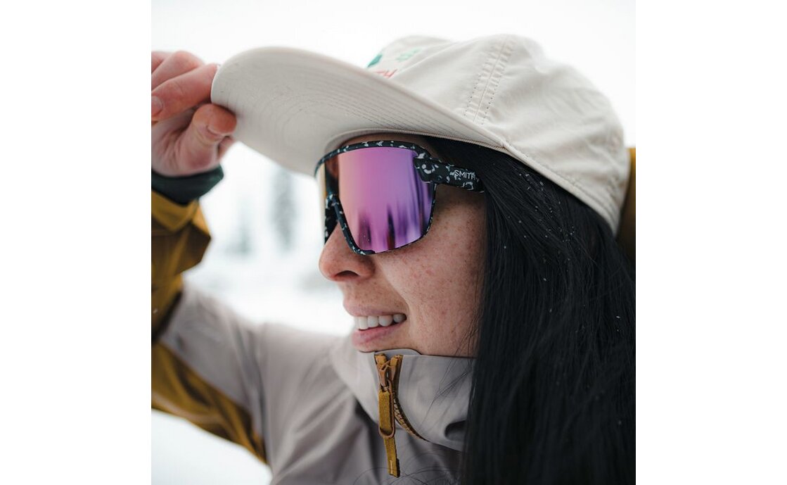 Smith Bobcat Matte Black Marble - ChromaPop Violet Mirror