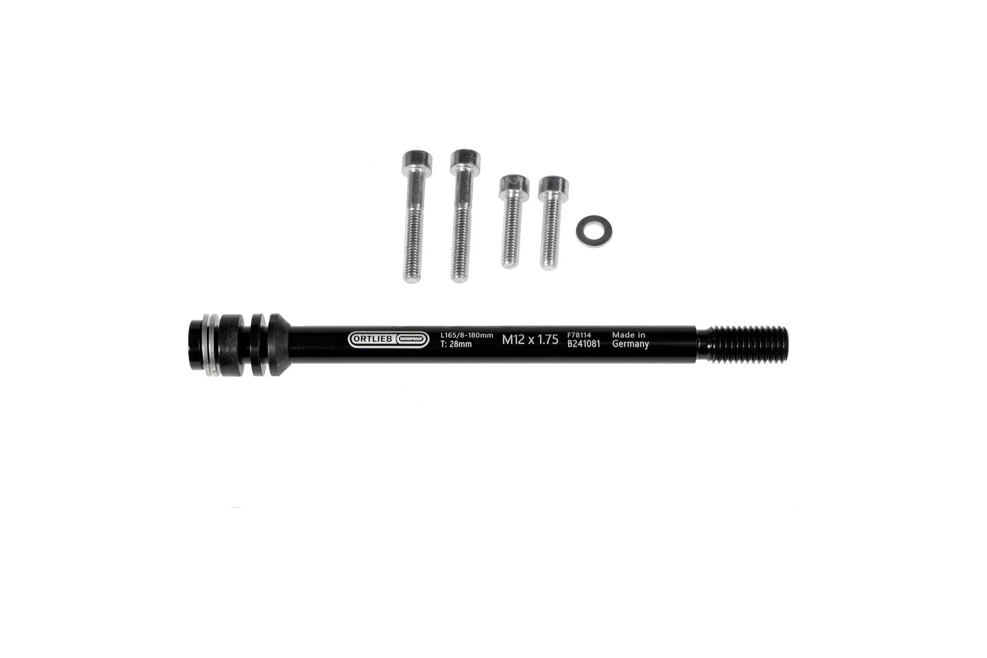 Ortlieb Thru Axle M6-Connector Steckachsen Adapter M12x1.75