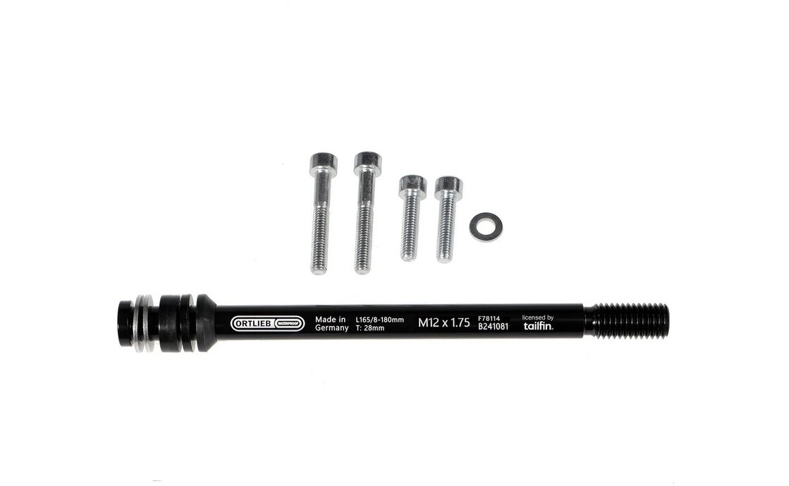 Ortlieb Thru Axle M6-Connector Steckachsen Adapter M12x1.75