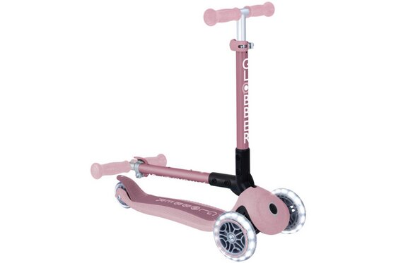 Scooter & Tretroller - Globber Junior Foldable Lights Eco, mit Leuchtrollen - 2024