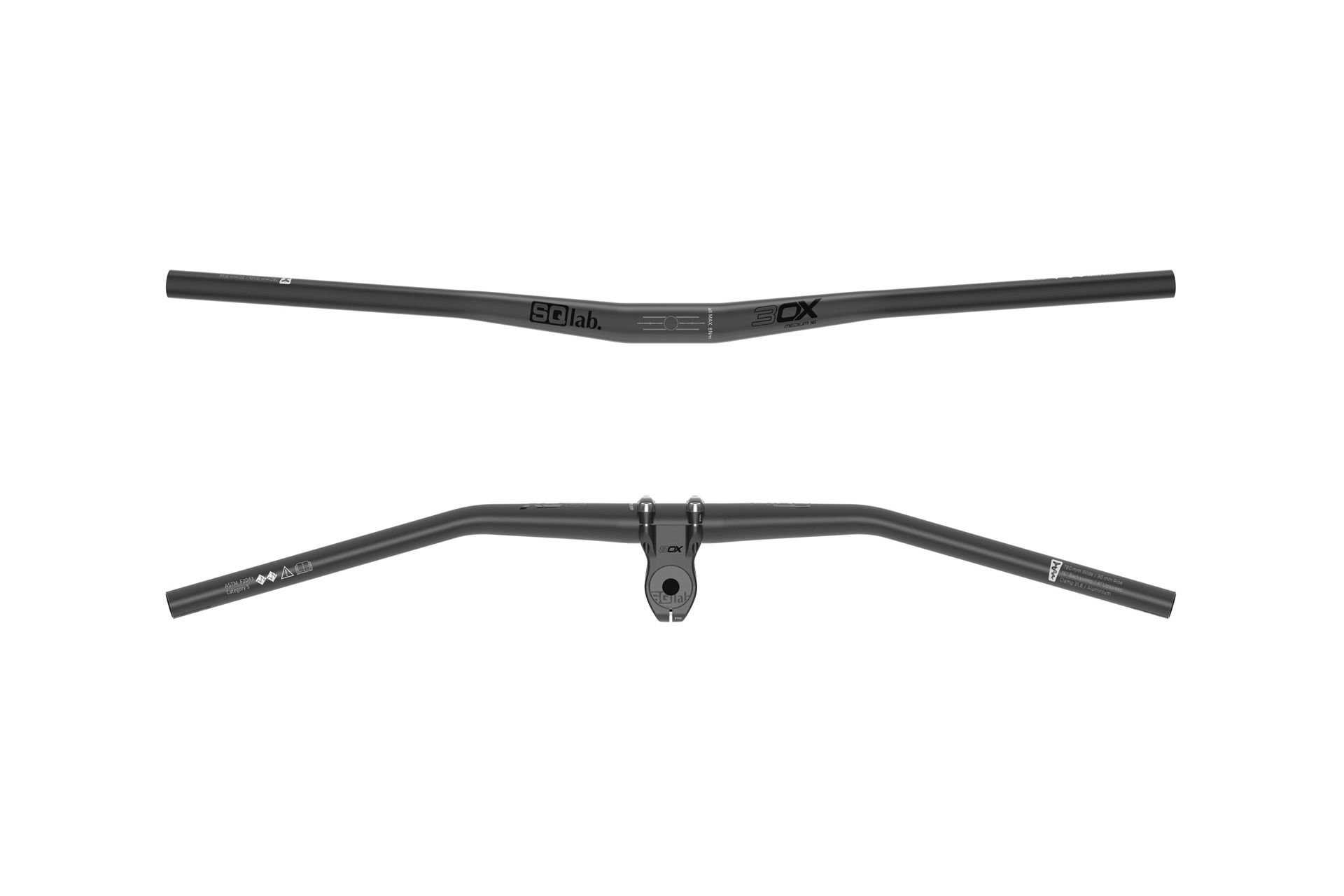 SQlab Lenker 3OX Alu, 780 mm/16&deg;/31,8 mm