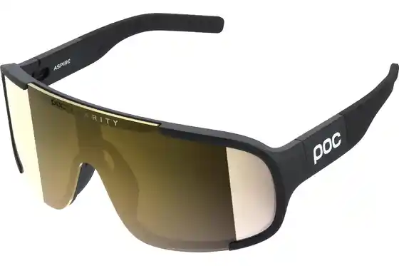 Sport-Sonnenbrillen - POC Aspire - Uranium Black/Clarity Road/Partly Sunny Gold