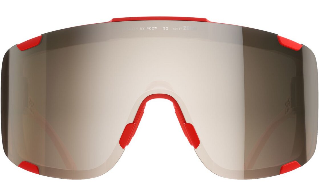 POC Devour Ultra - Prismane Red/Clarity Trail/ Silver