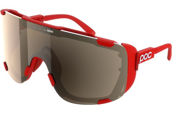 XXL Sale % - POC Devour Ultra - Prismane Red/Clarity Trail/ Silver