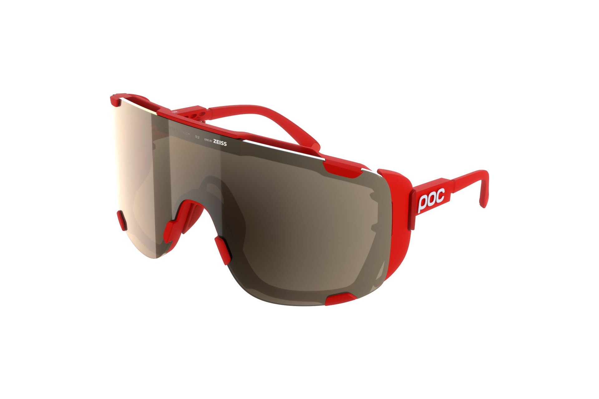 POC Devour Ultra - Prismane Red/Clarity Trail/ Silver