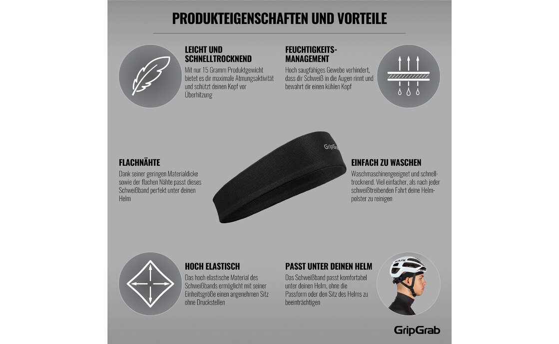 GRIPGRAB Lightweight Summer Sweatband