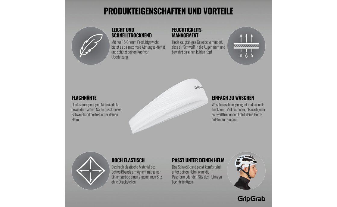 GRIPGRAB Lightweight Summer Sweatband