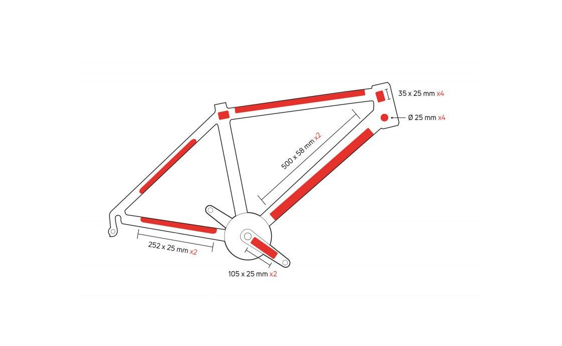Zefal Rahmenschutzfolie Skin Armor Set L