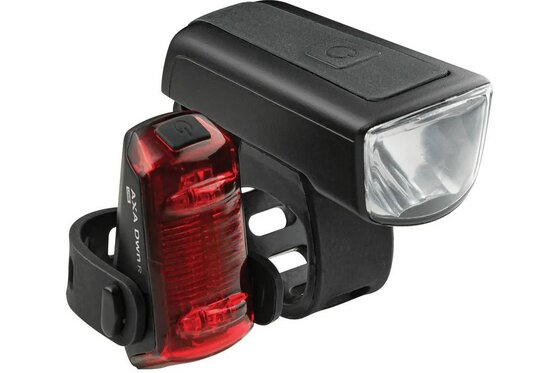 Akku Beleuchtung - AXA DWN 30/Rear USB Akku Beleuchtungsset - StVZO