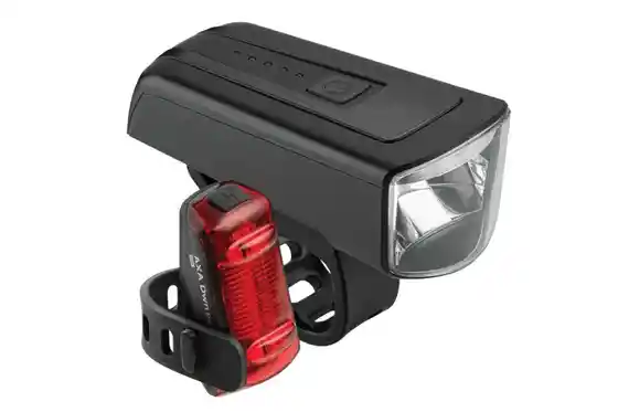 mit Bremslicht - Beleuchtung - AXA DWN 100/Rear Brake Light USB Akku Beleuchtungsset - StVZO