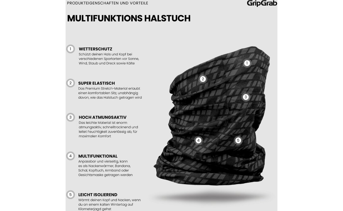GRIPGRAB Multifunctional Neck Warmer