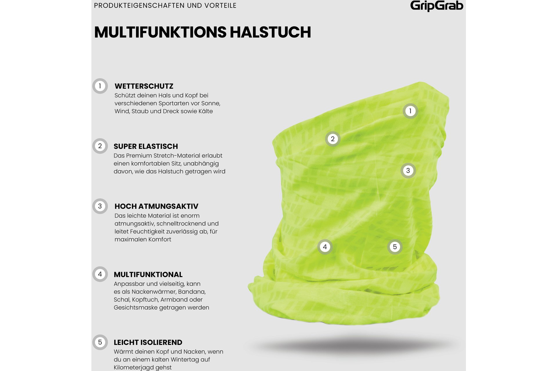 GRIPGRAB Multifunctional Neck Warmer
