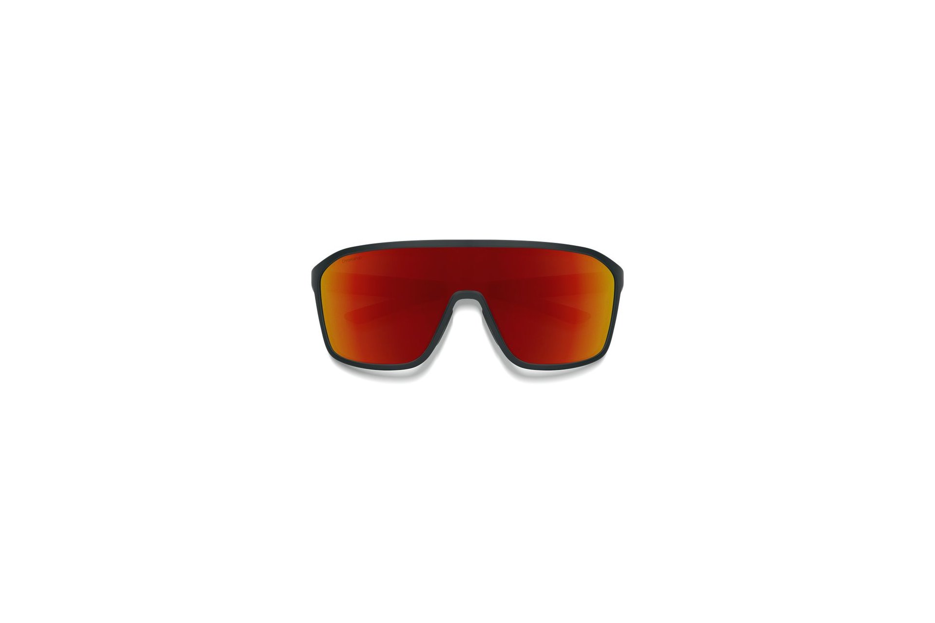 Smith Boomtown Matte Black - ChromaPop Red Mirror