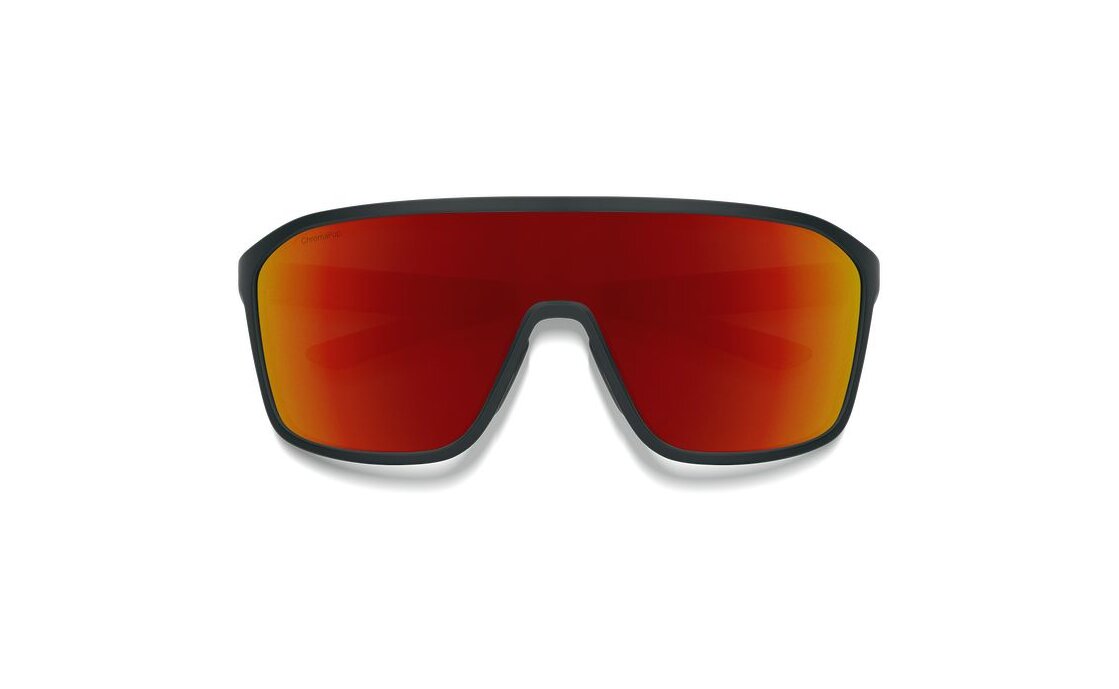 Smith Boomtown Matte Black - ChromaPop Red Mirror