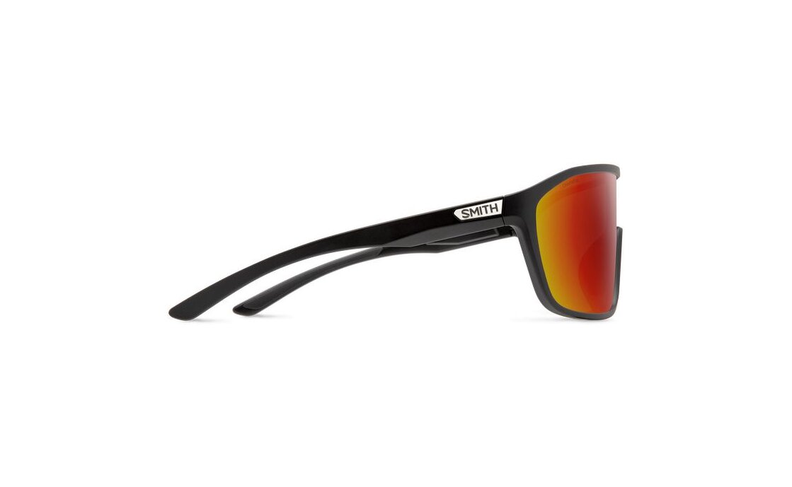Smith Boomtown Matte Black - ChromaPop Red Mirror