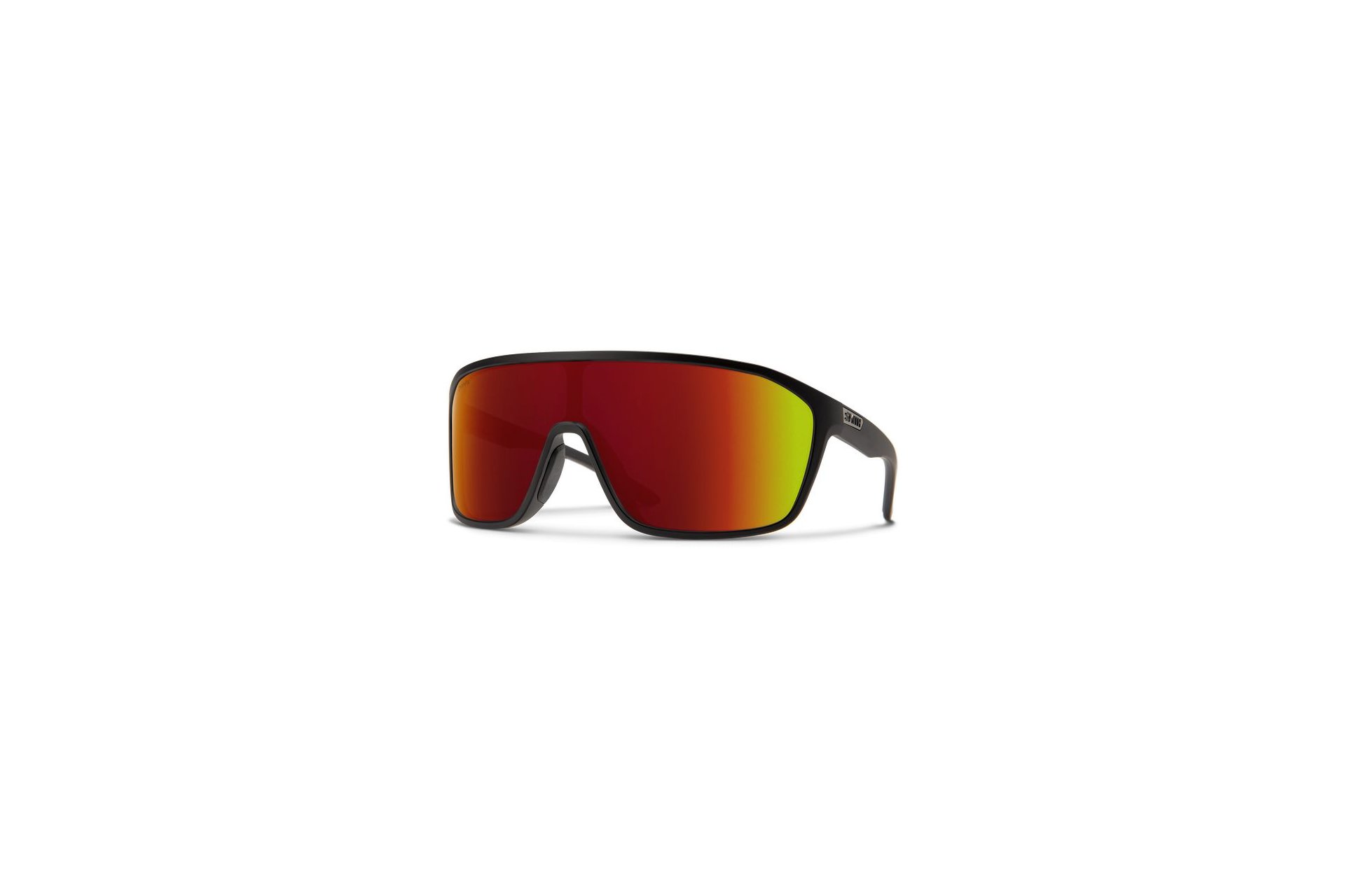 Smith Boomtown Matte Black - ChromaPop Red Mirror