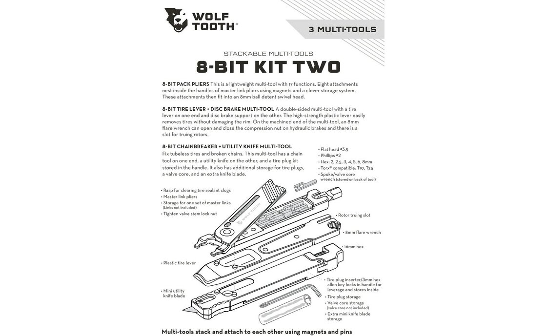 Wolftooth 8-Bit Kit Two Multitool