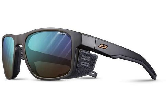 Fahrradbrillen - Julbo Shield M Schw/Schw - Blau Flash