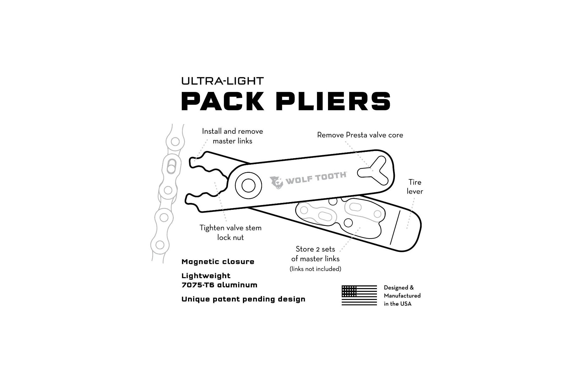 Wolftooth Master Link Combo Pliers Kombizange