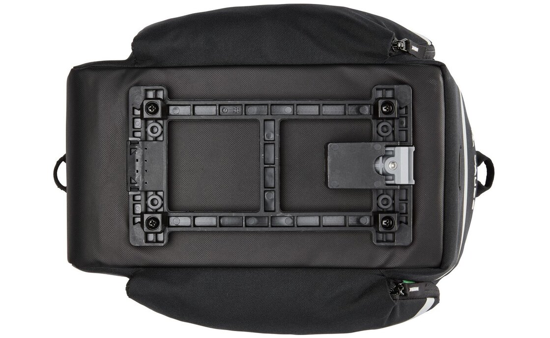 VAUDE Silkroad Plus Gepäckträgertasche – 9+7 Liter, Snap-it Adapter, Inkl. Regenhülle, Schwarz
