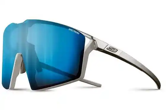 Sportbrille - Julbo Edge Silber/Weiss - Multilayer Blau + AF