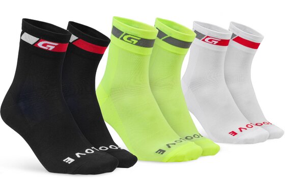 Socken - GRIPGRAB Tricolore Regular Cut Sommer Socken 3er-Pack