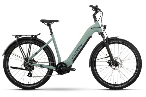 mit Beleuchtung - Fahrräder - Raymon Tourray Select - 630 Wh - 27,5 Zoll - Tiefeinsteiger - 2025