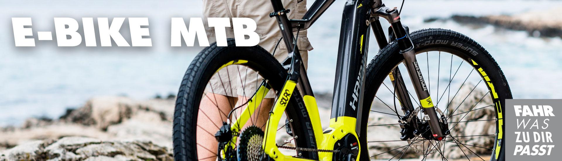 Entdecke unsere E-Mountainbikes! Kategoriebanner 22.05.19 e-Bike MTB