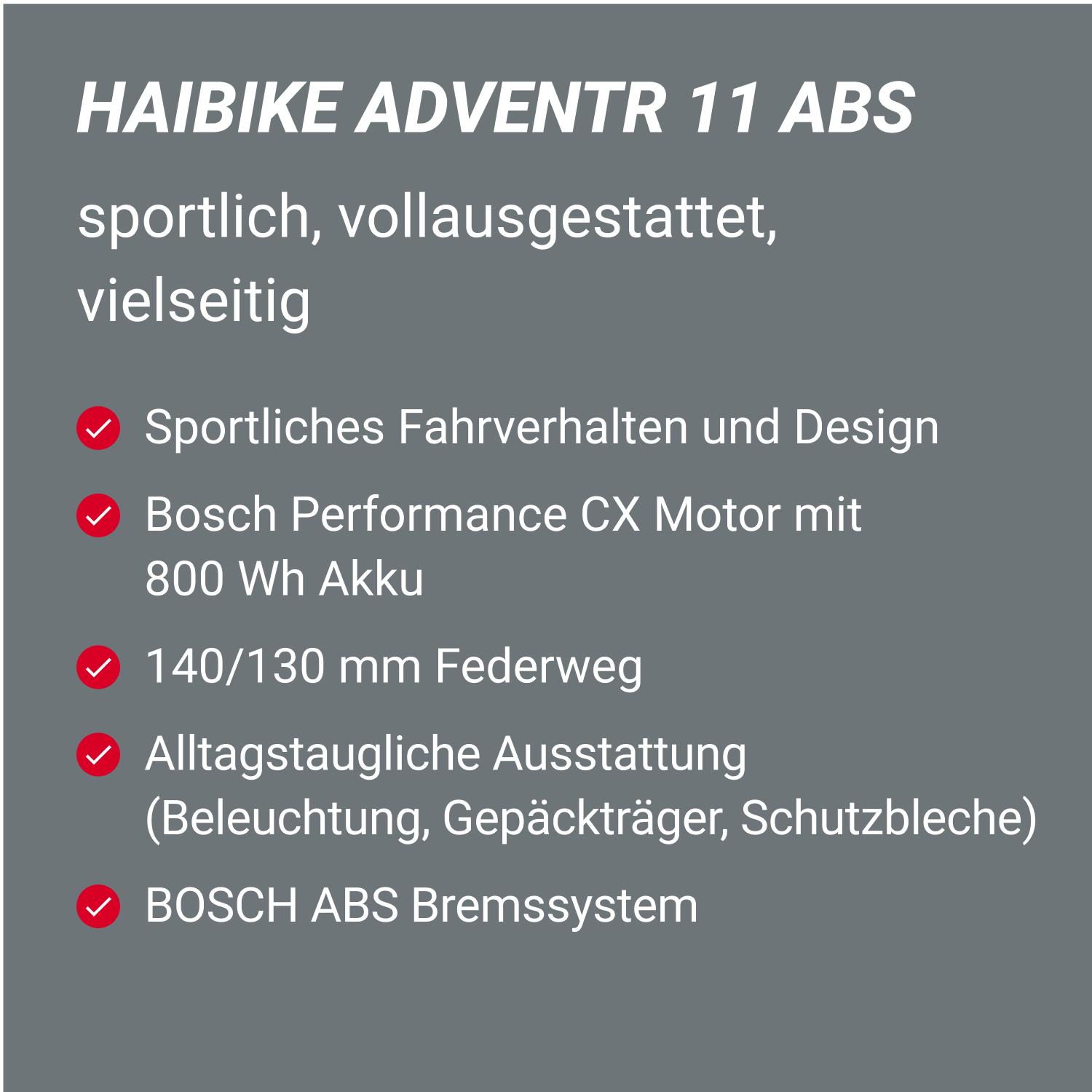 Haibike Adventr 11 ABS Highlights
