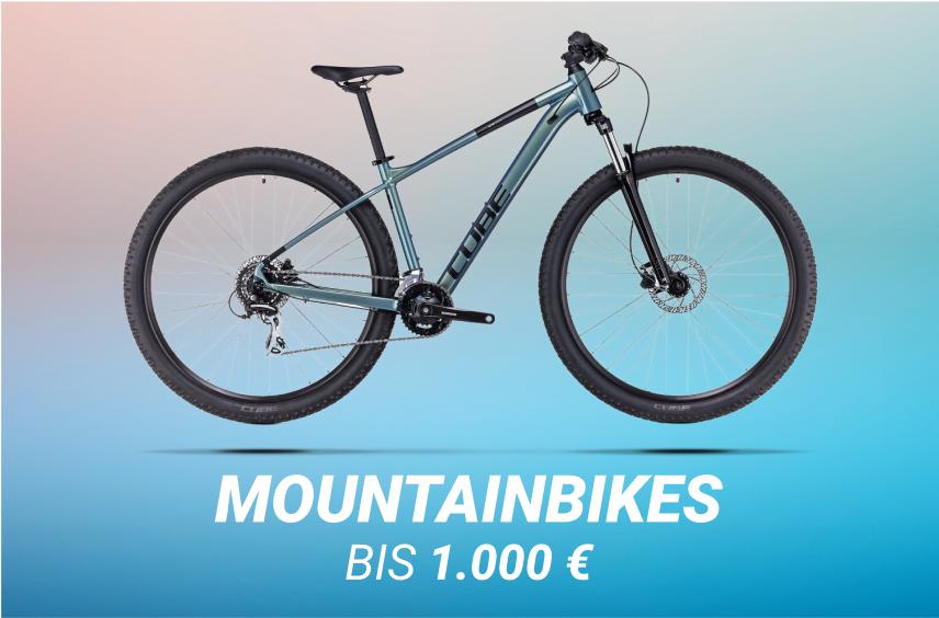 Zu den Mountainbikes bis 1000€