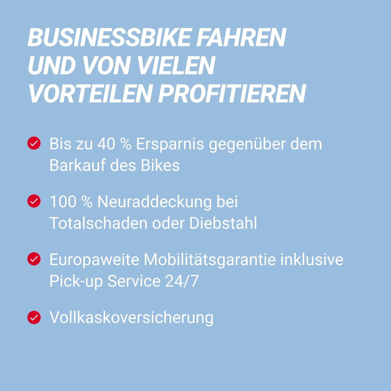 BusinessBike Vorteile