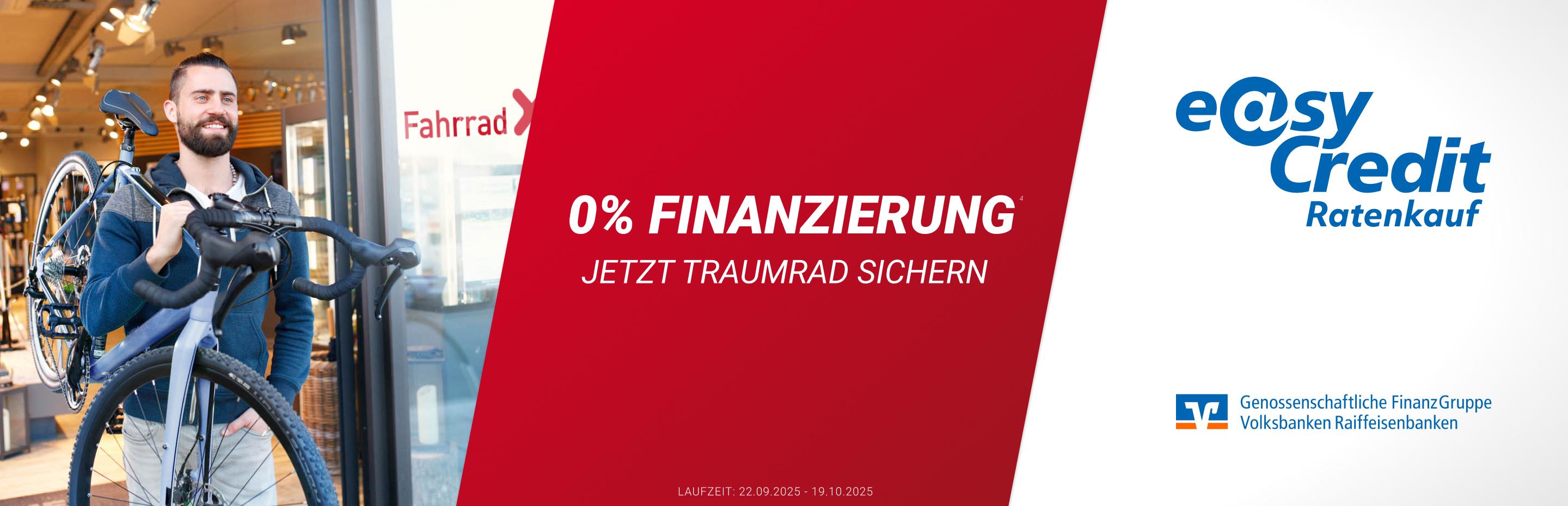 0% Finanzierung - Jetzt Traumrad sichern