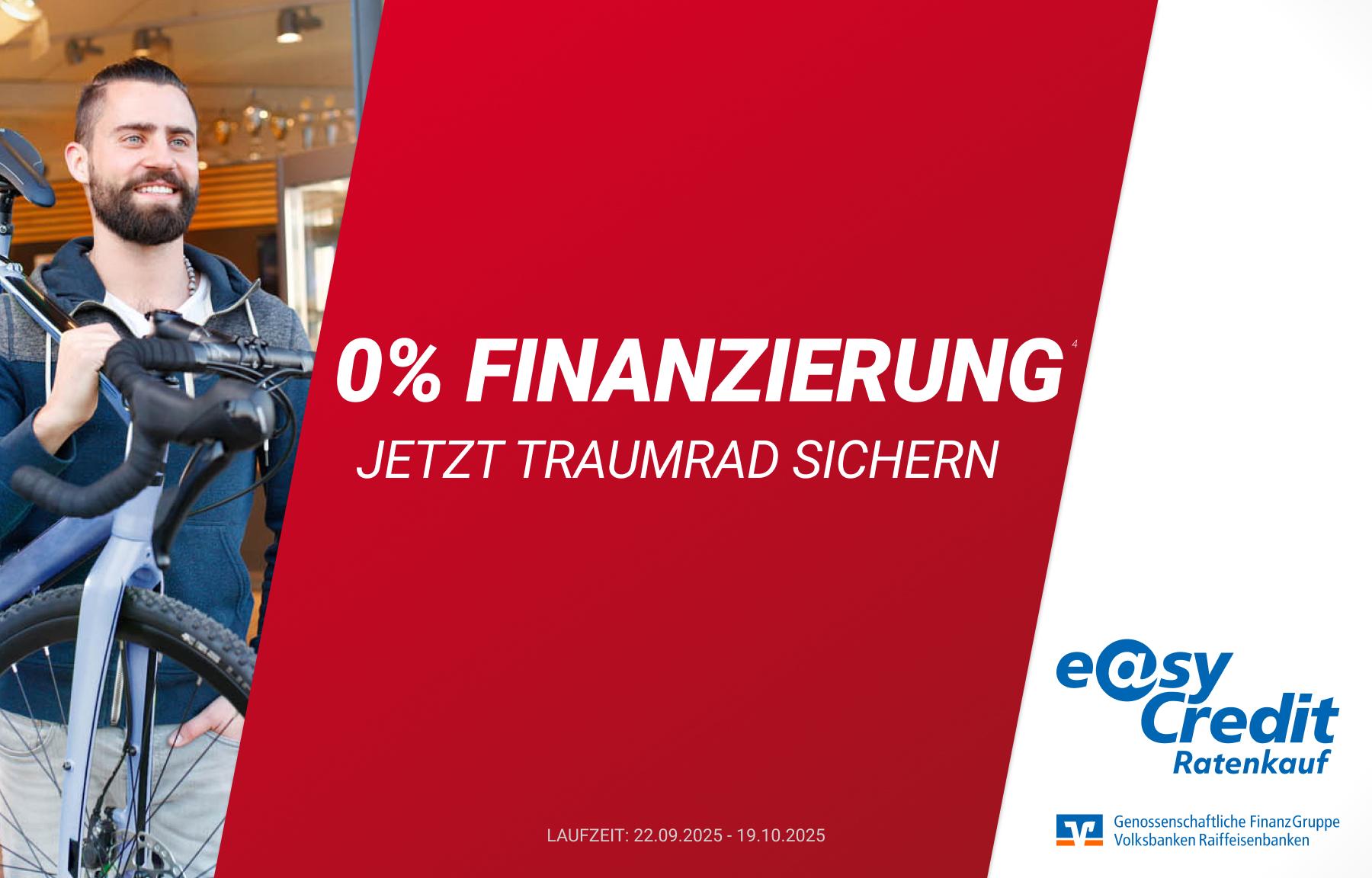 0% Finanzierung - Jetzt Traumrad sichern