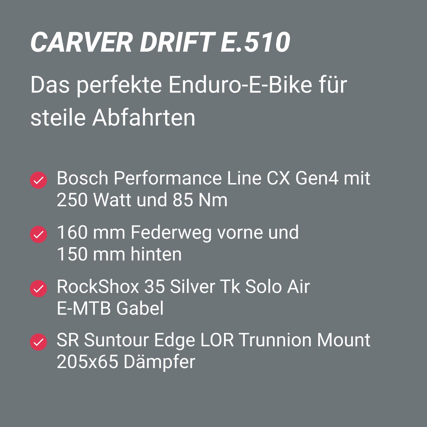 Die wichtigsten Merkmale das Carver Drift