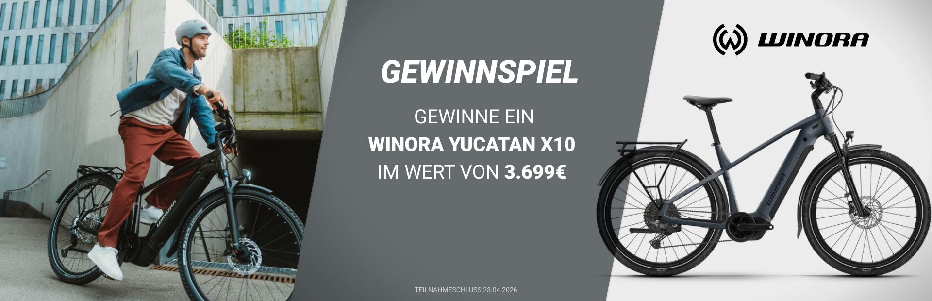 Gewinne das Winora Yucatan X10 im Wert von 3.699&euro;