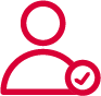 Personenicon Antragabschlie&szlig;en Onlinepr&uuml;fung